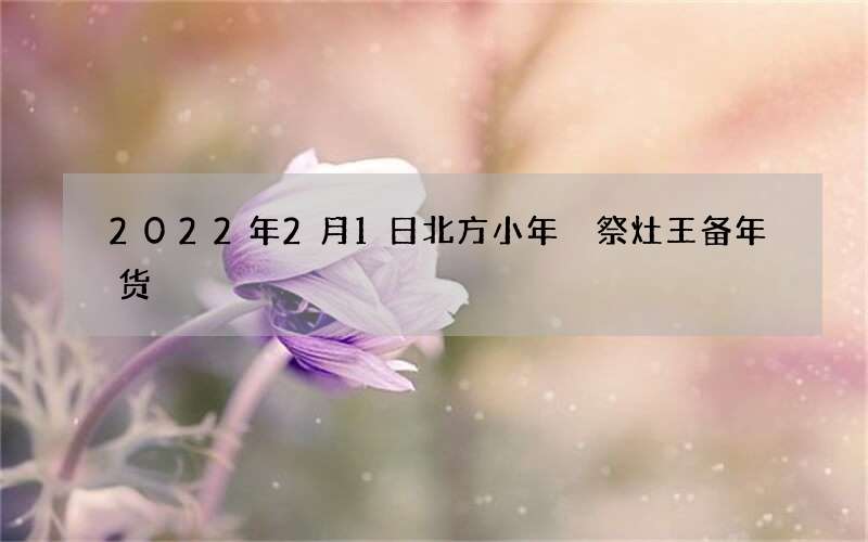 2022年2月1日北方小年 祭灶王备年货